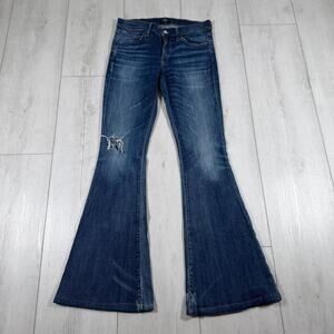 Agolde Madison 70's Distressed Low Rise Flare Leg Jeans Size 27 Starwood